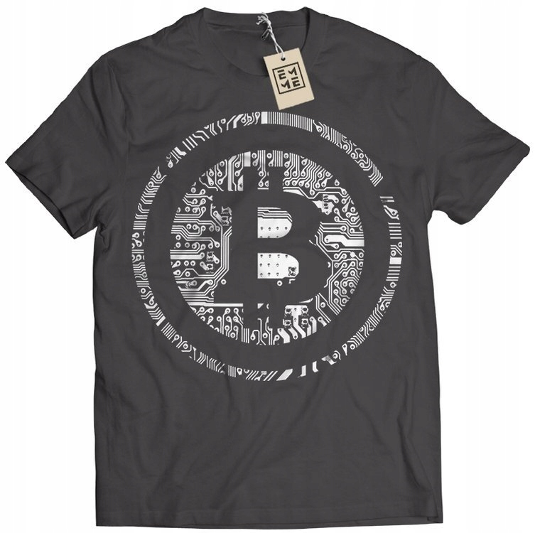 

Męska Koszulka Bitcoin Kryptowaluty Coin S