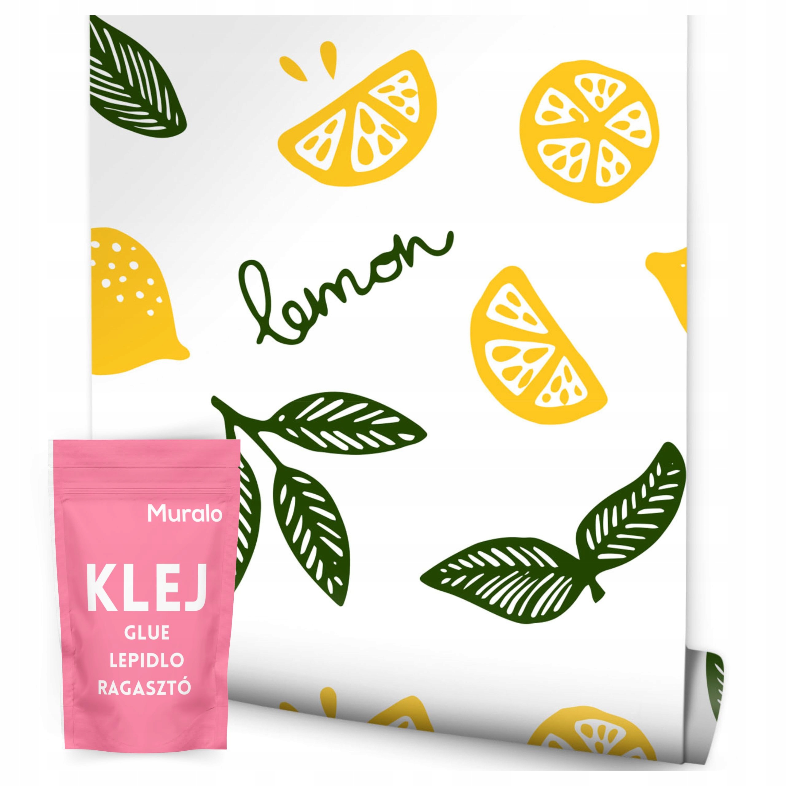 Tapeta Do Kuchyně Jídelny Ovoce Citrusy Citrony Listy Abstrakce Nápisy