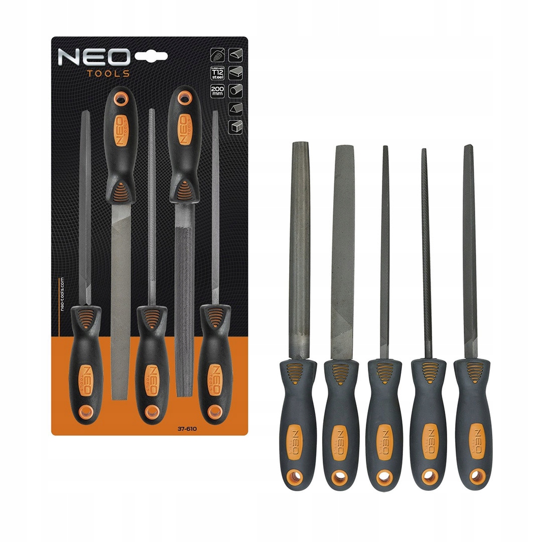 Pilníky na kov Sada 5 ks. Neo Tools