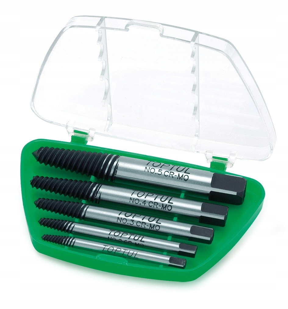 Wykrętaki Do Urwanych/zerwanych Śrub 5 szt. Toptul JGAW0501