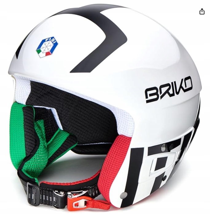 kask narciarski Briko Vulcano Fis 6.8 Junior Xs (48-52 cm) black/white Ita