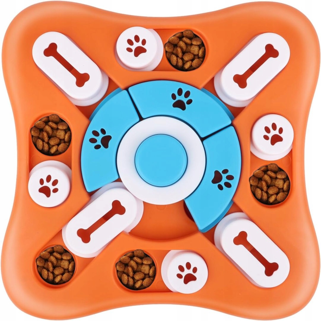 Levně Hra Puzzle hračka pro psy kočky Pongo oranžová