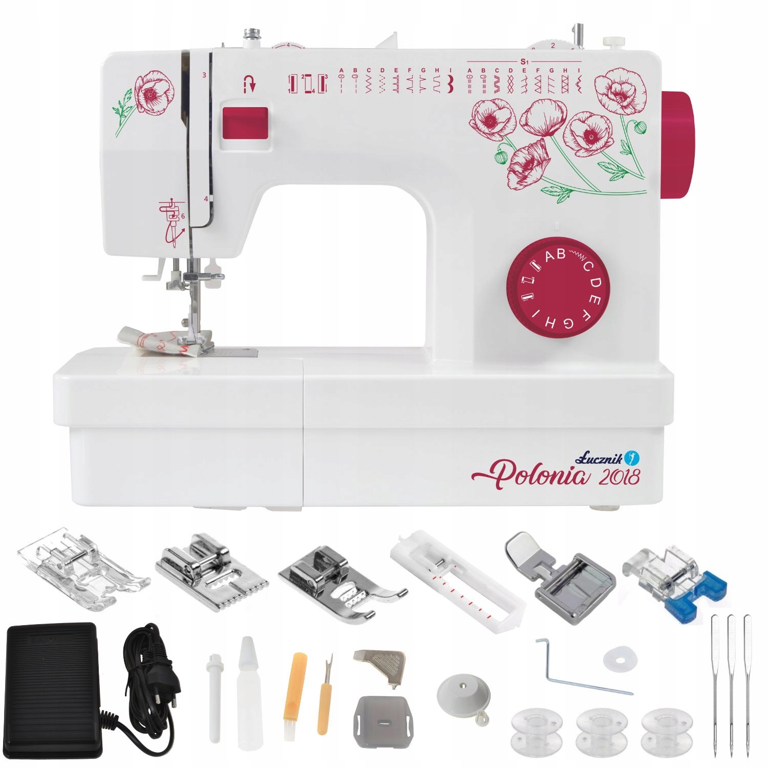 Maszyna do szycia mechaniczna wytrzymała Łucznik Polonia Stopki i Gratisy