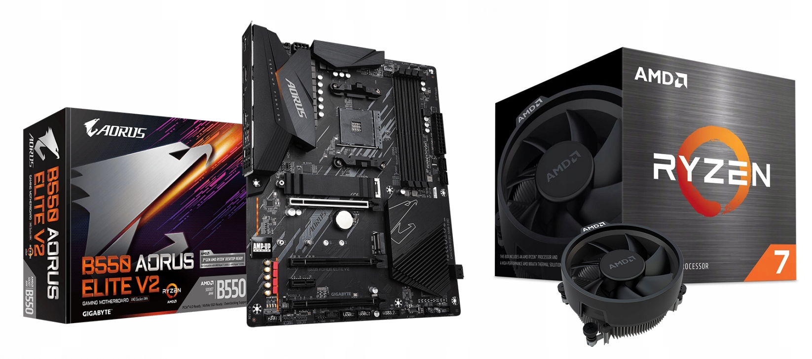 Zestaw Amd Ryzen 7 5700 B550 Aorus Elite