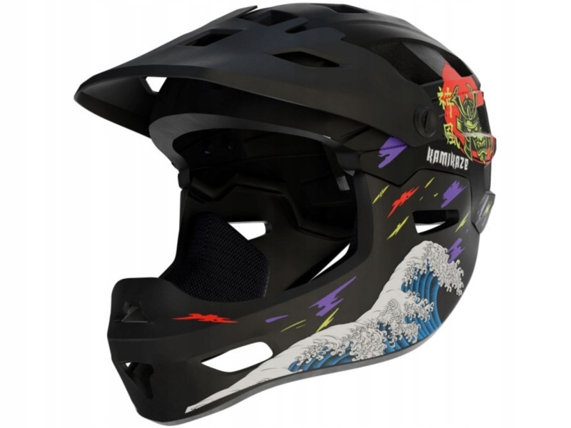 Kask Kamikaze Ronin Czarny Full Face (rozmiar S)