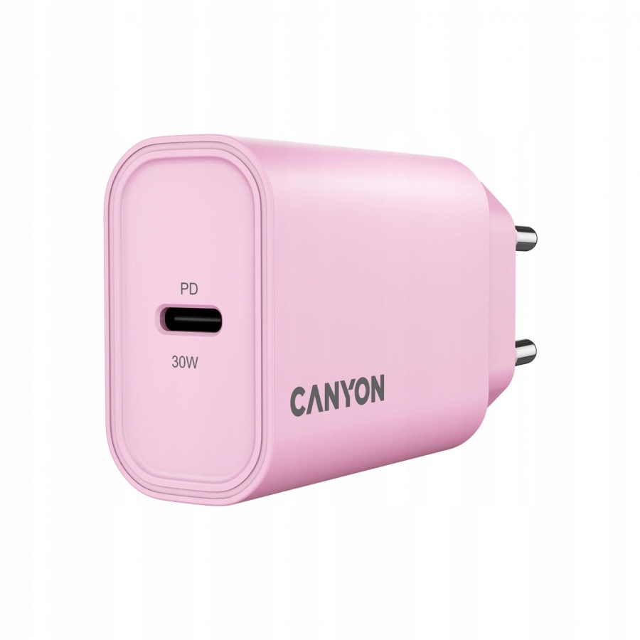Canyon Ładowarka Oncharge 30CL 30W Pd Usb C Eu Różowa Do Smartfon Tablet