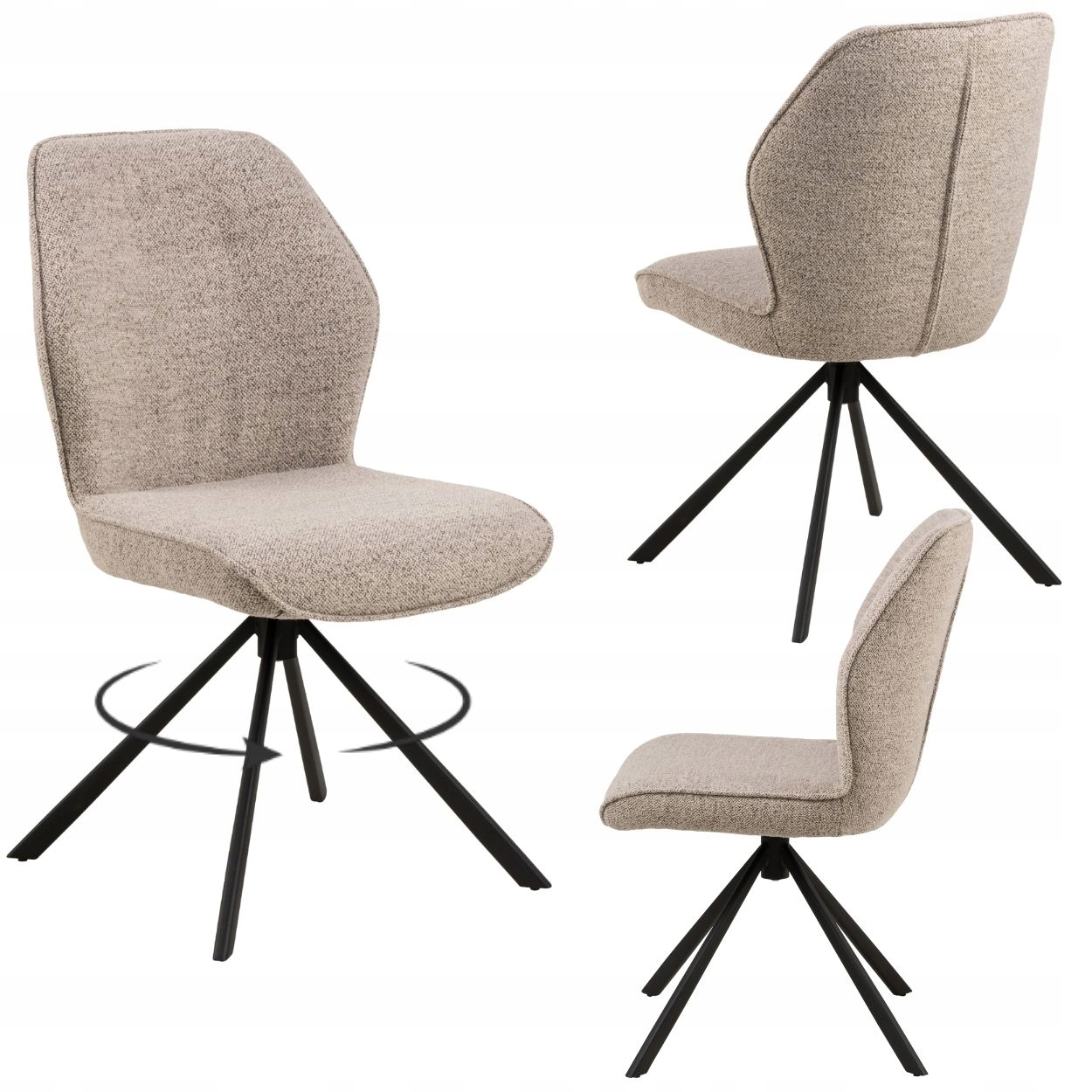 Jídelní Křeslo Do Kuchyně Obývacího Pokoje Kancelář čalouněná béžová otočná židle