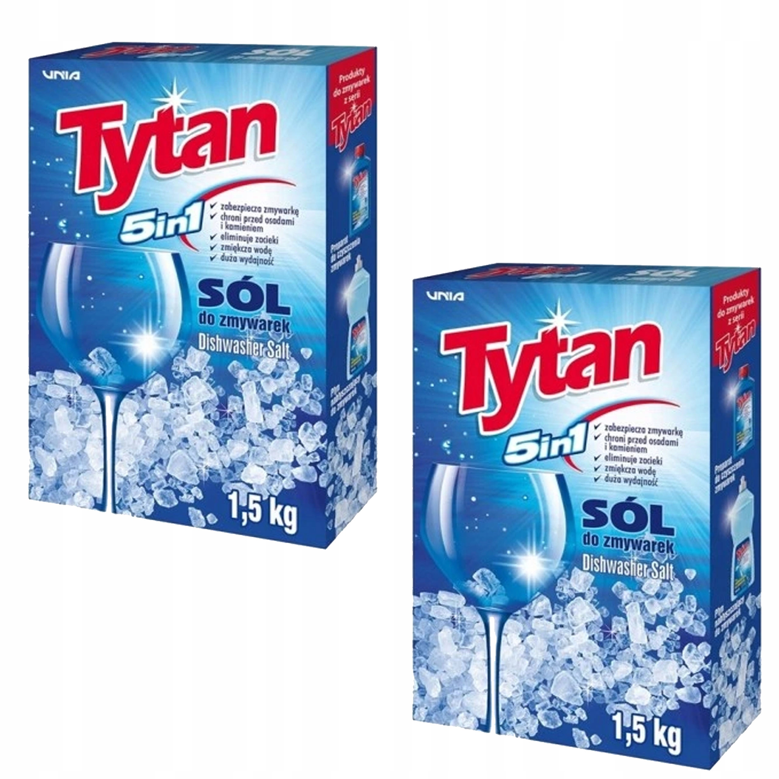 Levně 4X Speciální Ochranná Sůl Pro Myčky Nádobí Tytan 5v1 2x1,5 kg