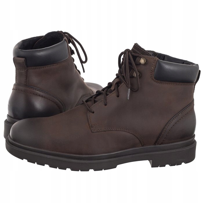 Pánské trapery Geox U Andalo C Pull Up Lea Coffee, hnědé