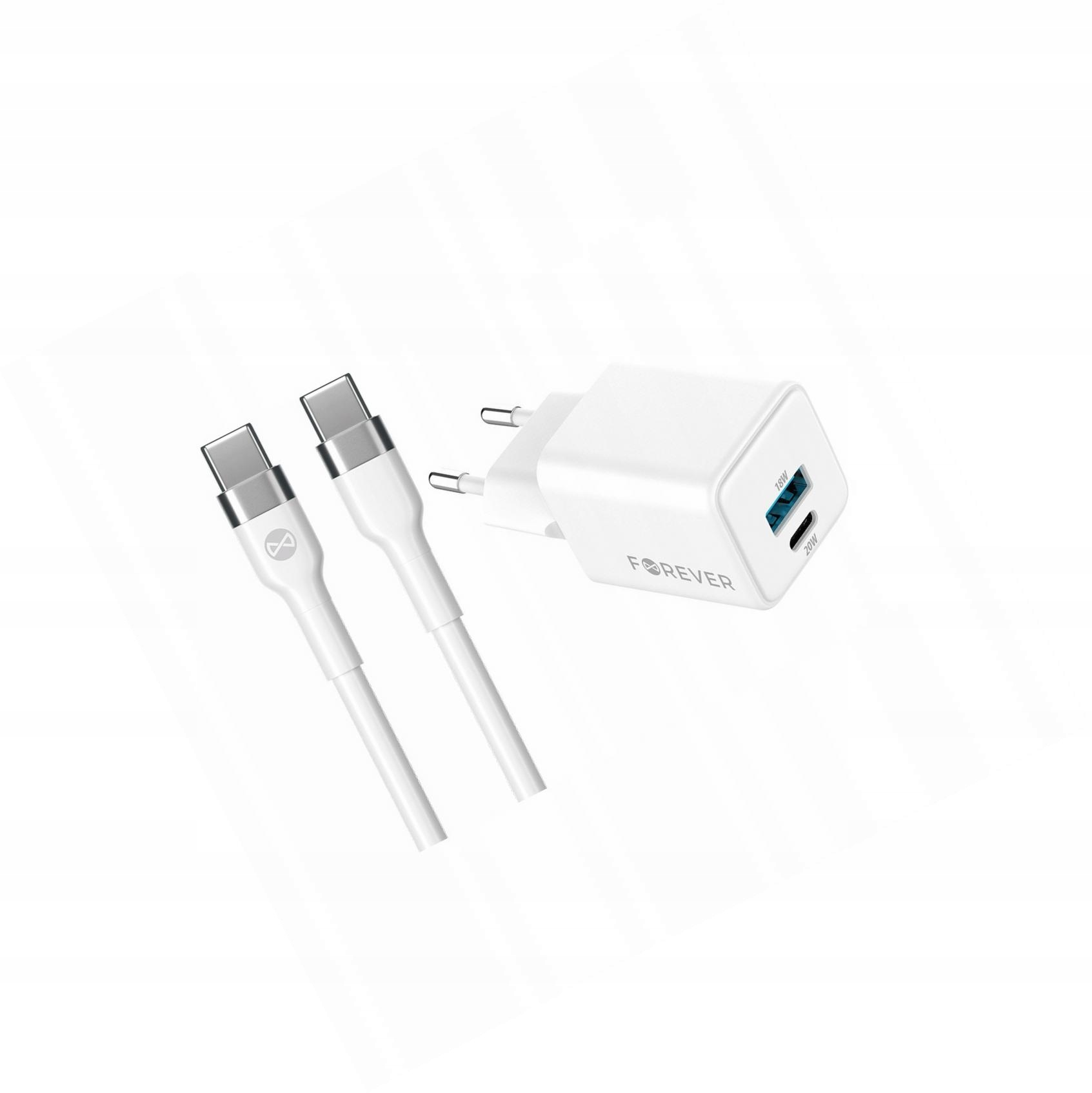 Szybka ładowarka GaN 20W Usb i Usb-c z kablem do Samsung Galaxy S22 5G