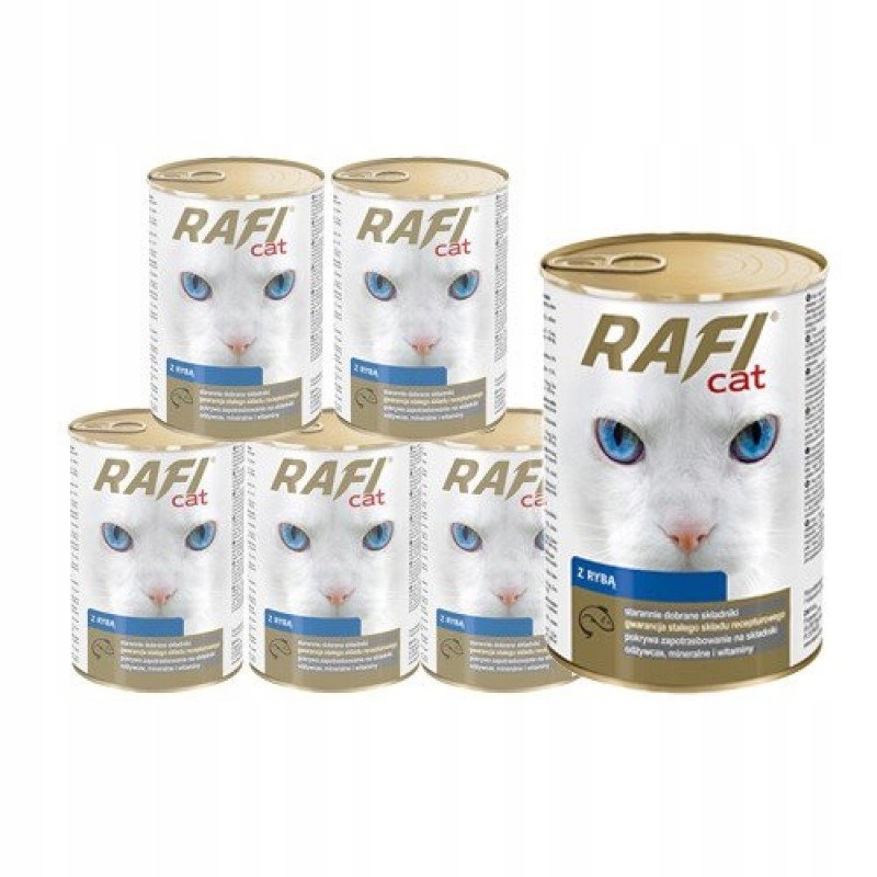 Levně Rafi Krmivo Pro Kočky Cat Adult S Rybou Set 24x415g