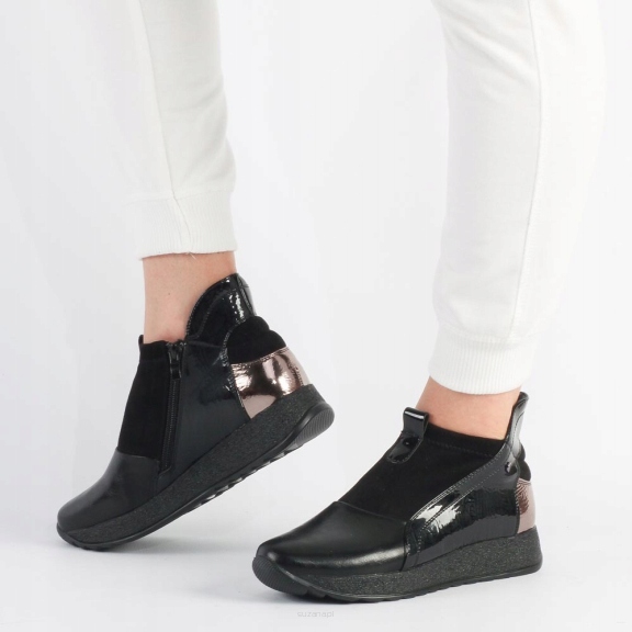 Czarne sneakersy damskie Jezzi ASA195-2 r37