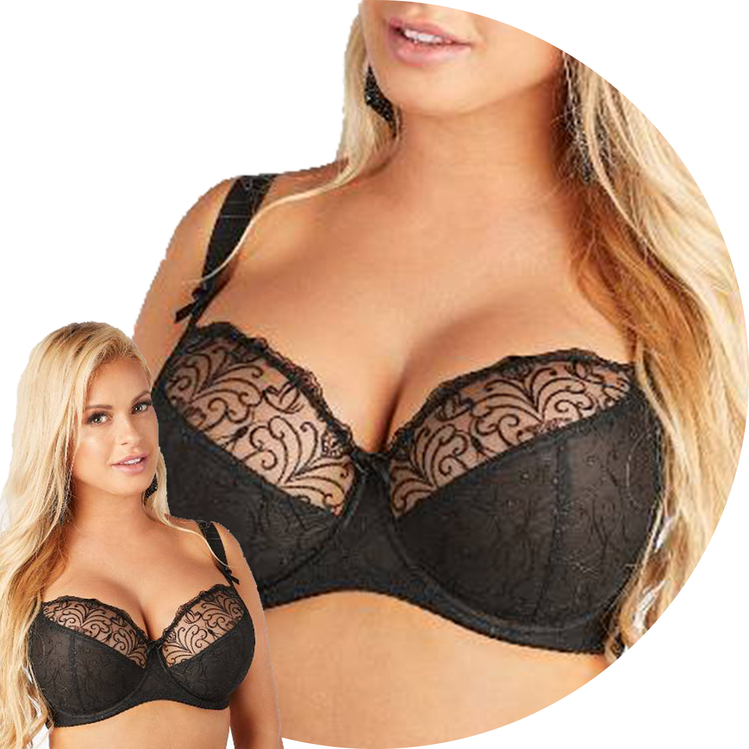 Nessa Sonata N500 černá výšivka Měkká podprsenka 65E Soft