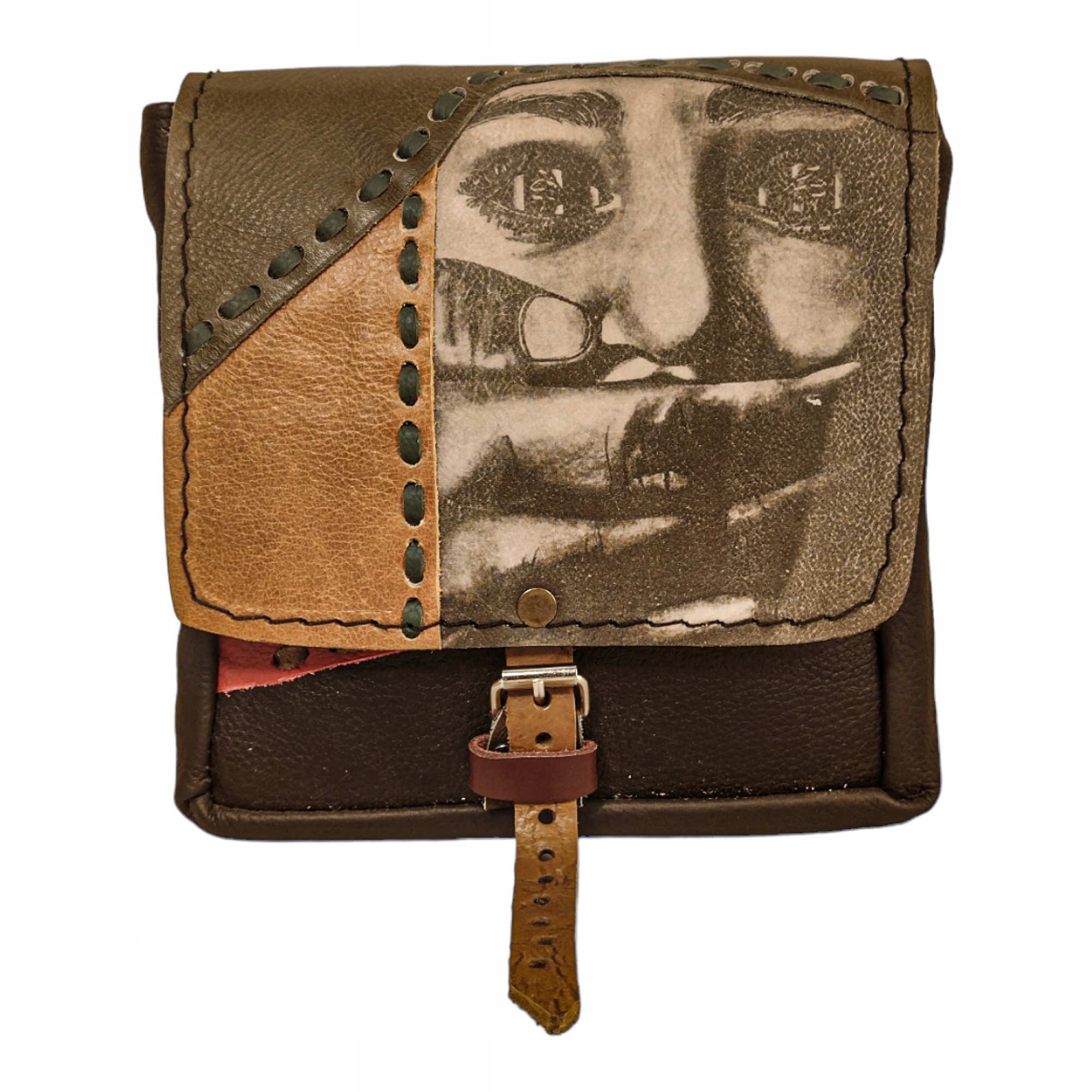 Tm Kabelka Malá Kožená Ruční Práce Němý Křik