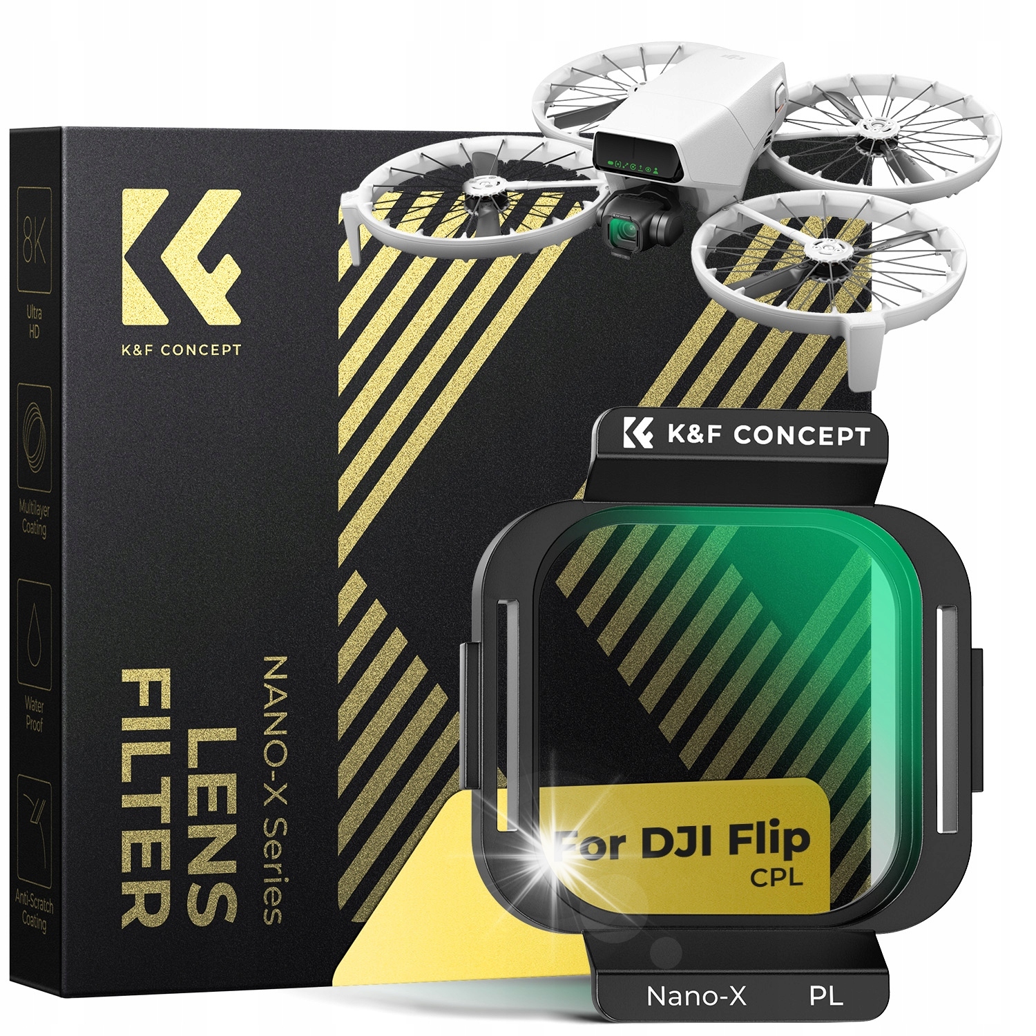 Filtr PL Polaryzacyjny NANO-X 8K Ultra HD K&F CONCEPT do Drona DJI FLIP