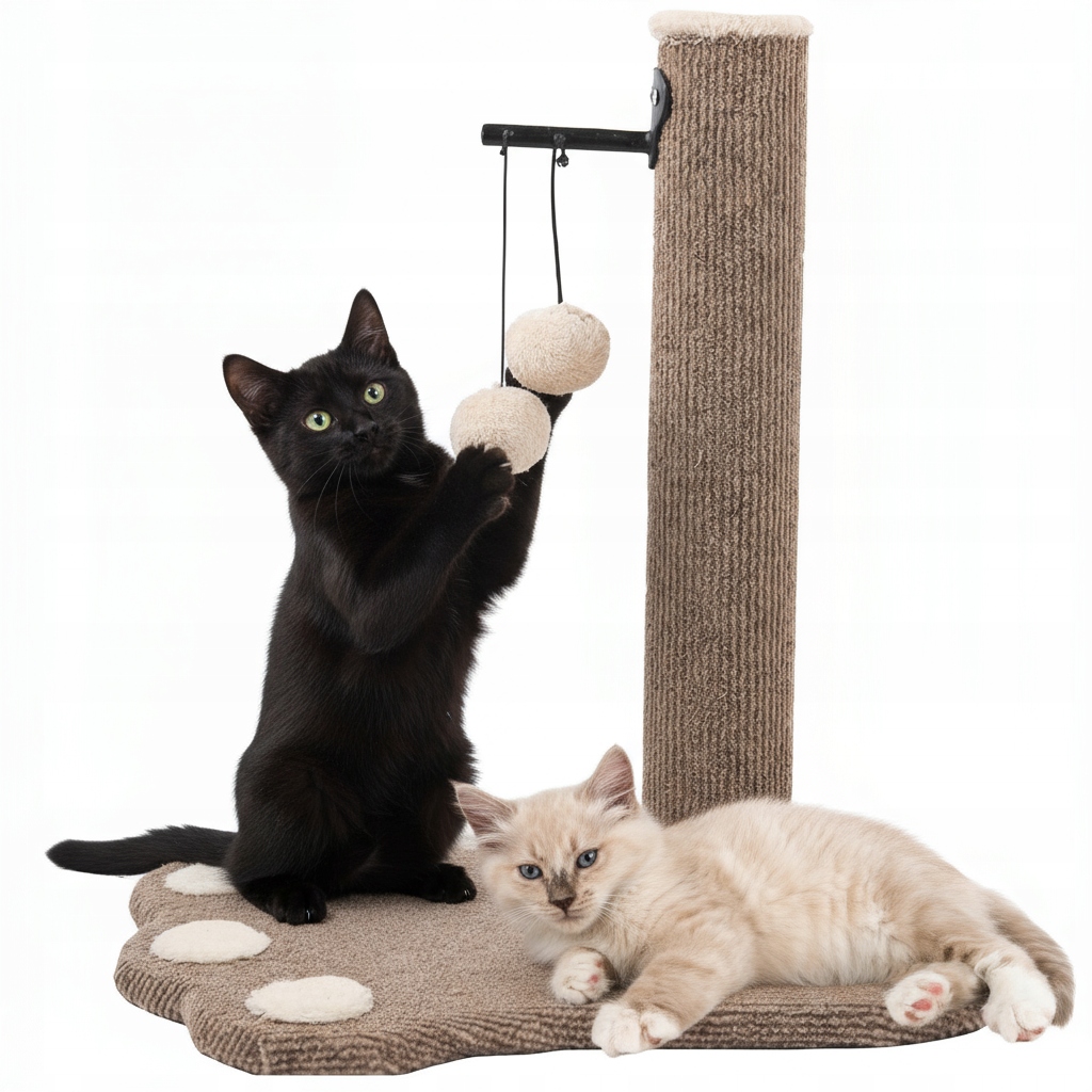 Levně Škrabadlo pro kočky věž, ohrádka Kotec Pelíšek domeček Hračka