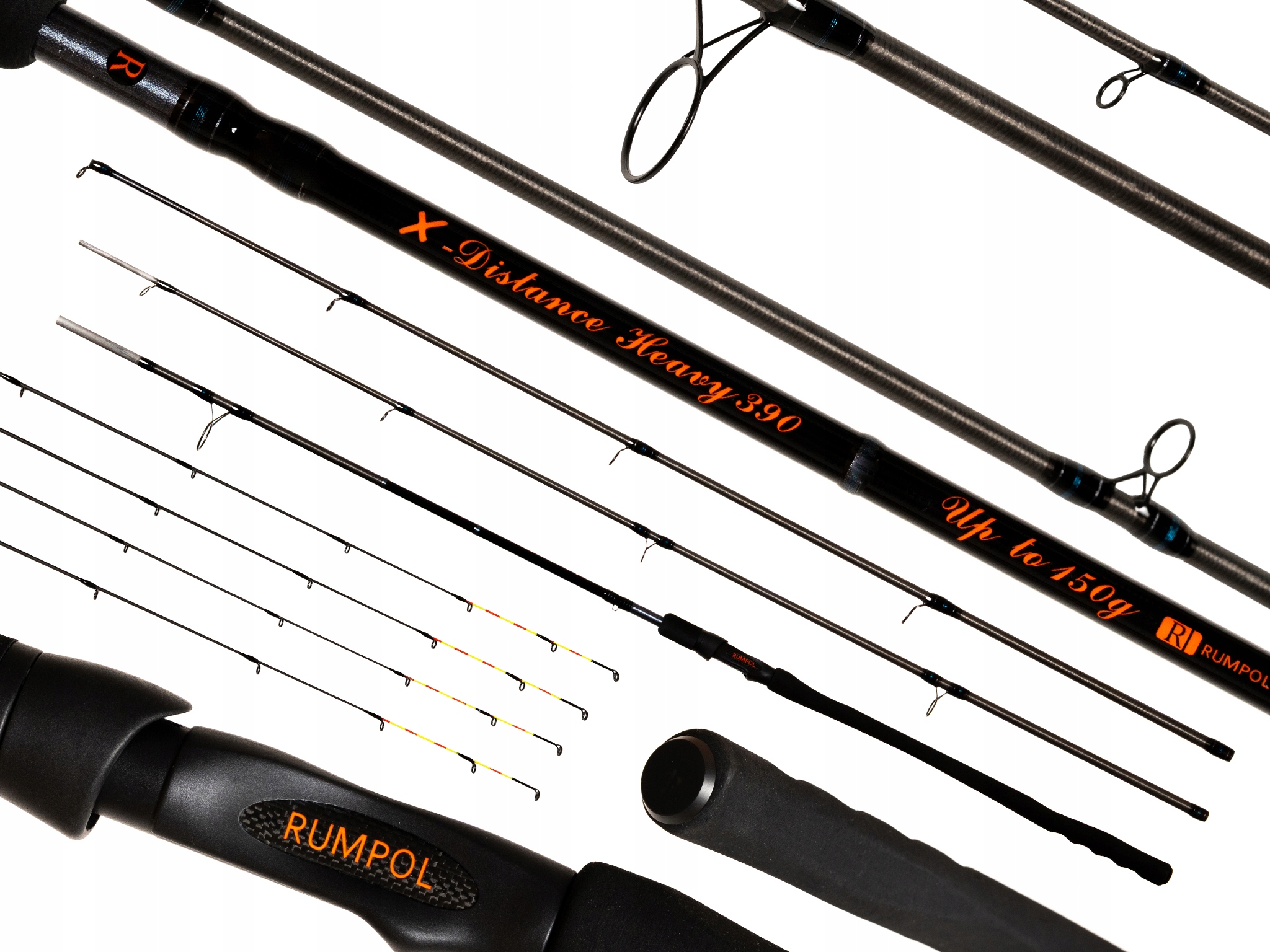 Feederový Prut Rumpol X-distance 390 CM 150 G Silný, Exclusive