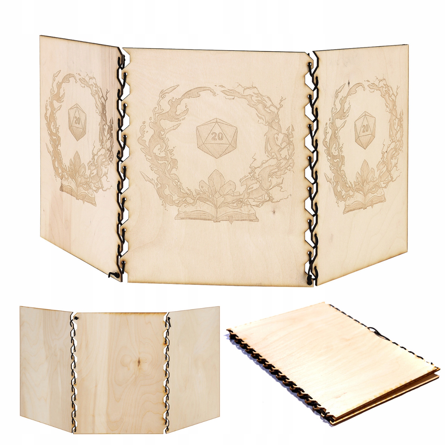 KSIĘGA MOCY DREWNIANY EKRAN MISTRZA GRY