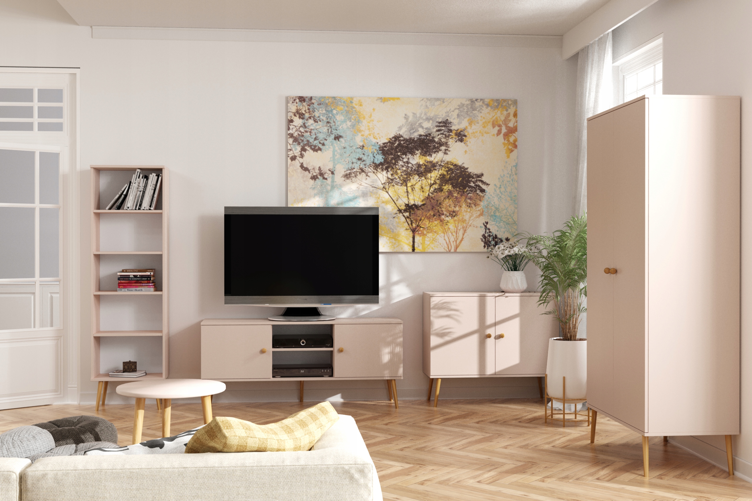 Szafa Skandynawska dwudrzwiowa - Macchiato Szerokość mebla 100 cm