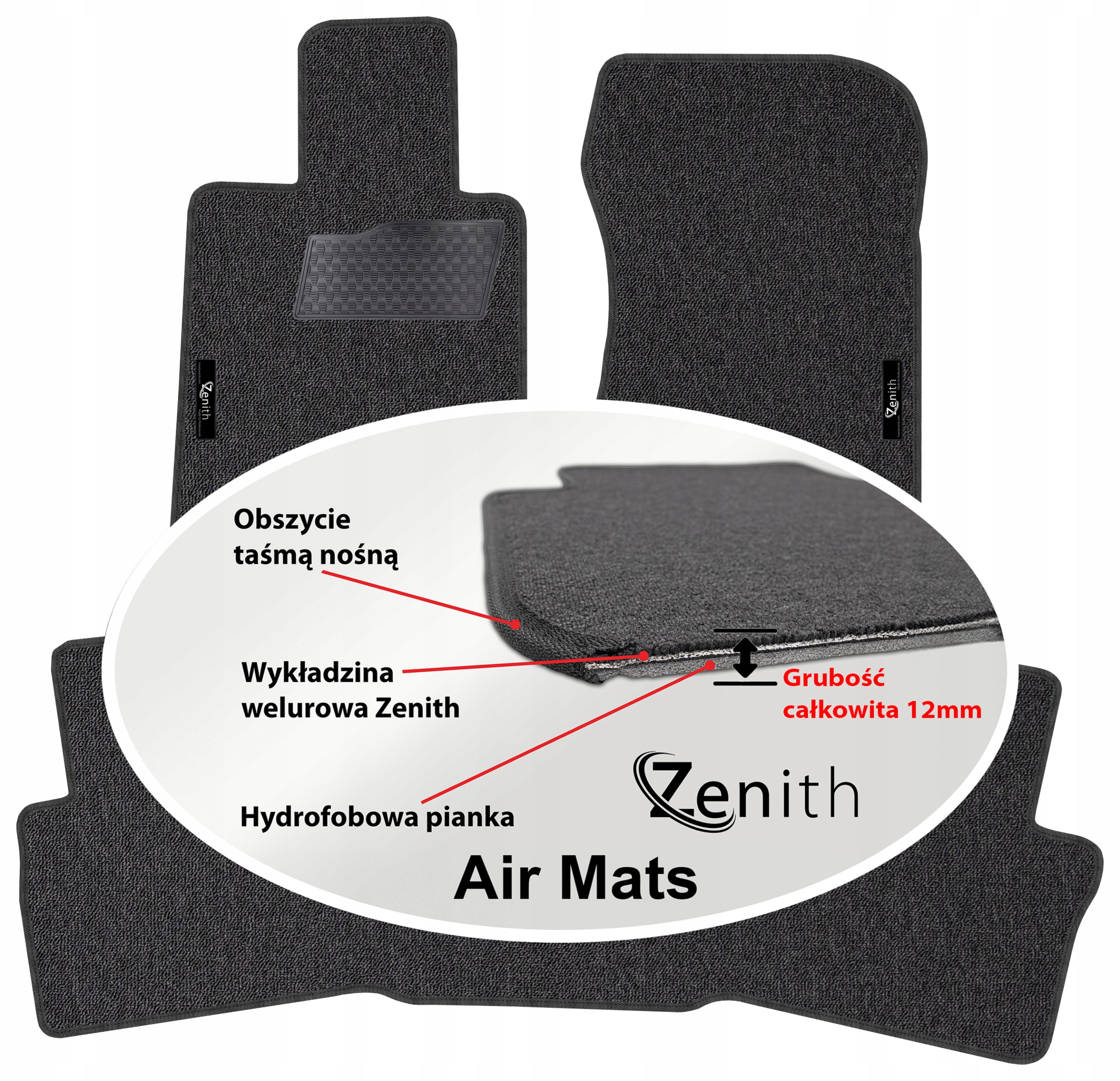 Honda Legend IV Sd 2006-2012 Velúrové koberčeky do auta Zenith Air Mats