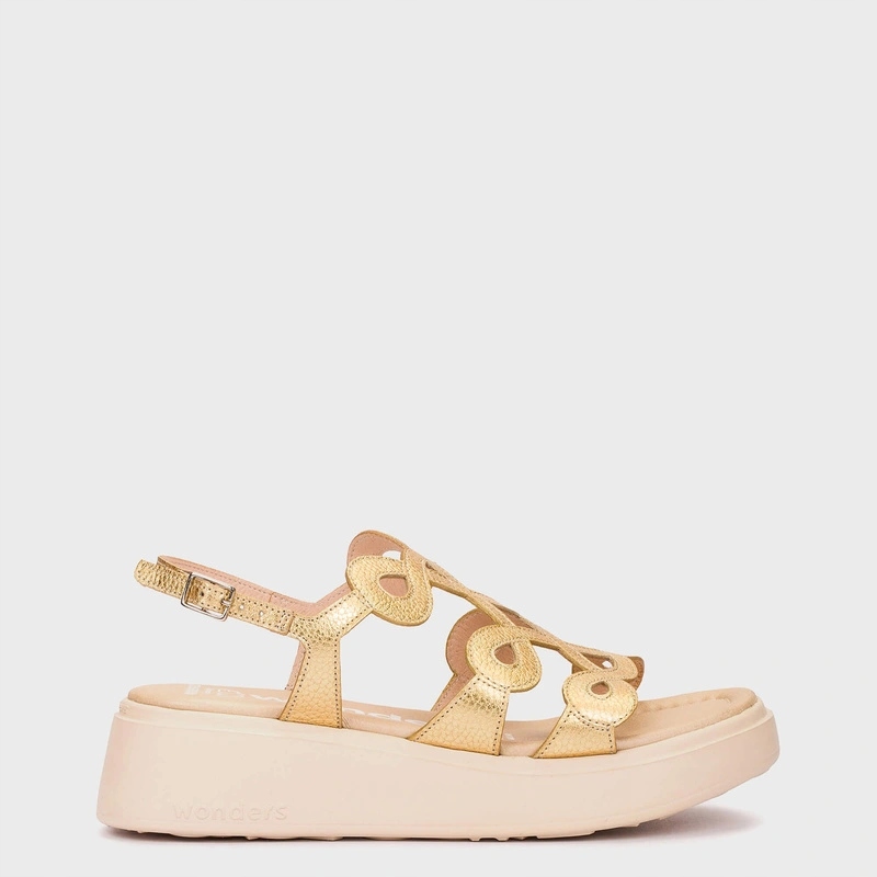 Španělské sandály Wonders A-4503 Zlaté 36