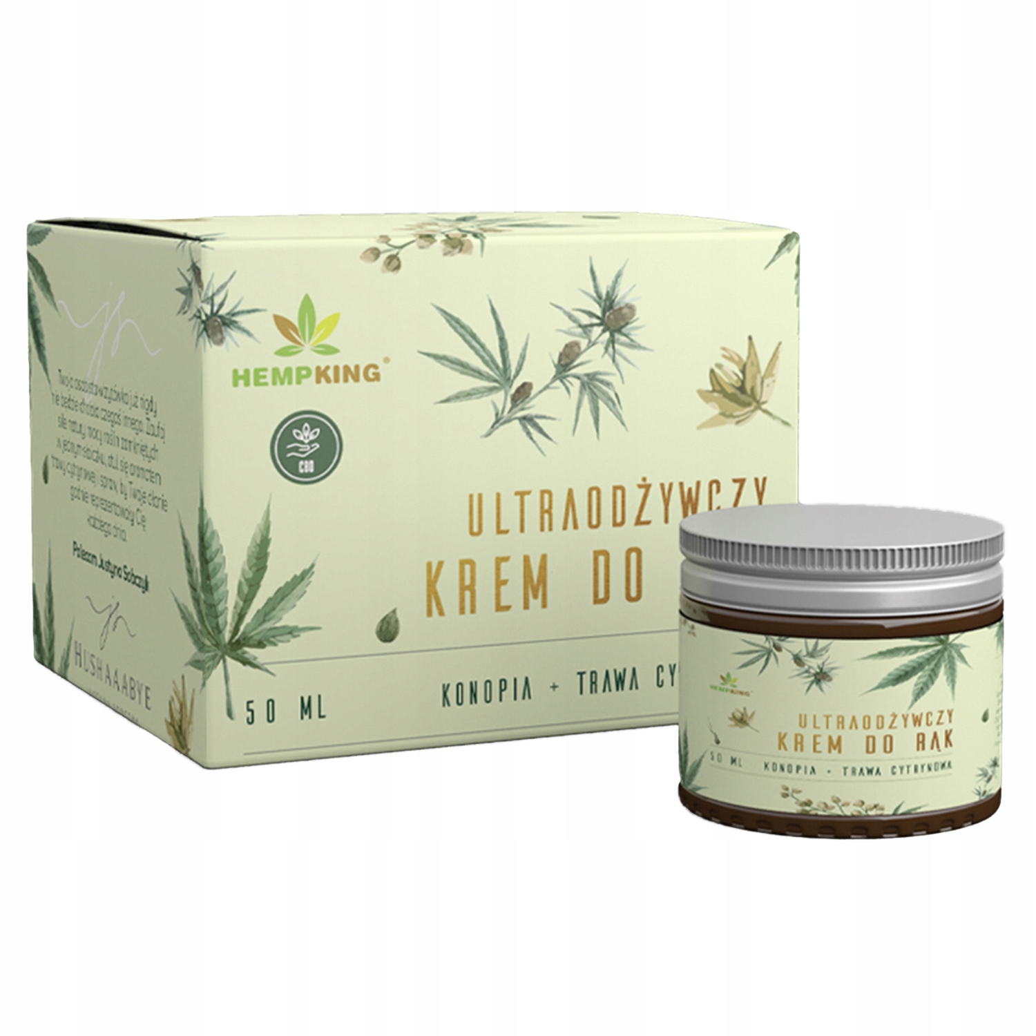 Krem do rąk konopny Hemp King trawa cytrynowa 50 ml