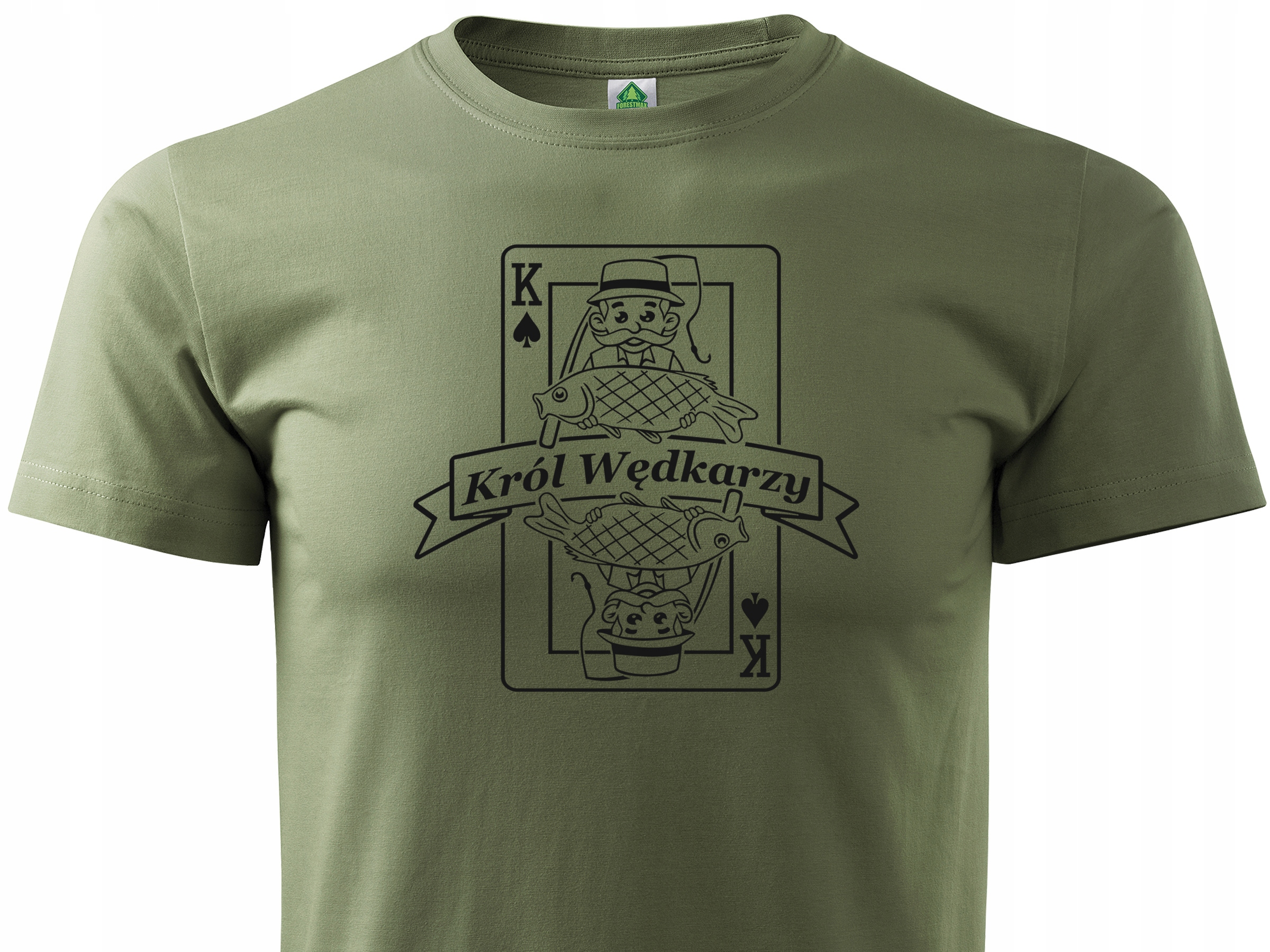 

T-shirt Król Wędkarzy koszulka khaki