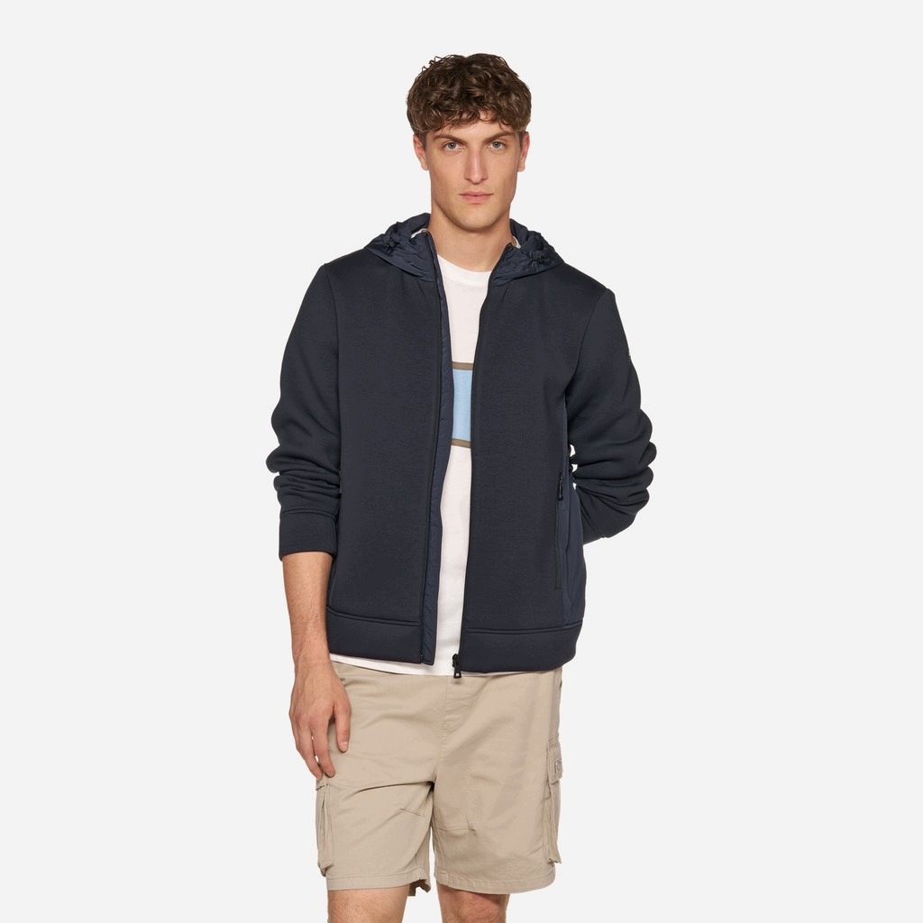 Geox Tmavě modrý pánský svetr Geox Sweater