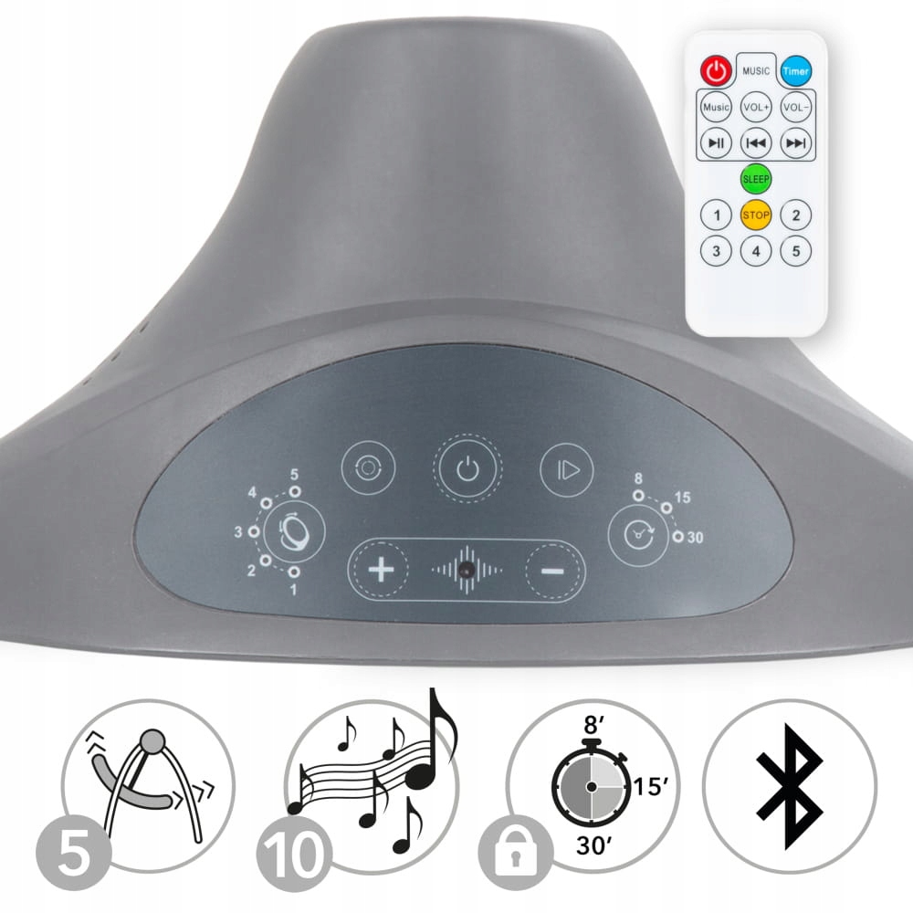 Kidwell LUXI Dark Melange Leżaczek bujaczek 2w1 z pilotem Waga dziecka 0 - 9 kg