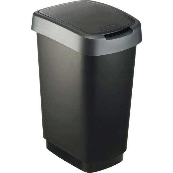 Levně Rotho Odpadkový koš plast 25 l, černá antracit