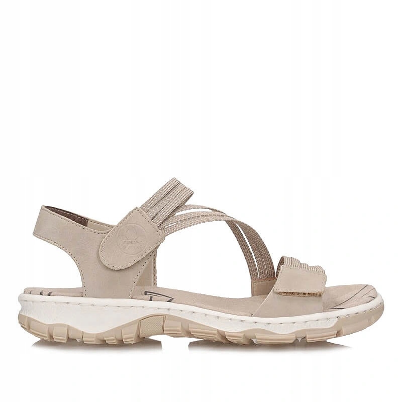 Dámské sandály Rieker 68871-62 béžové na suchý zip