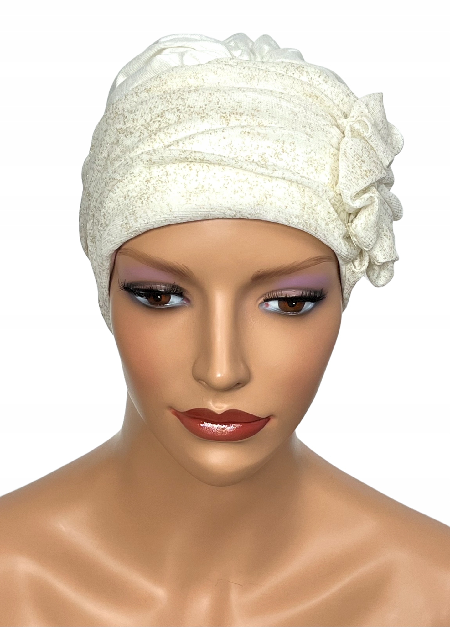 

Turban Kama ecru Evadesign także po chemioterapii