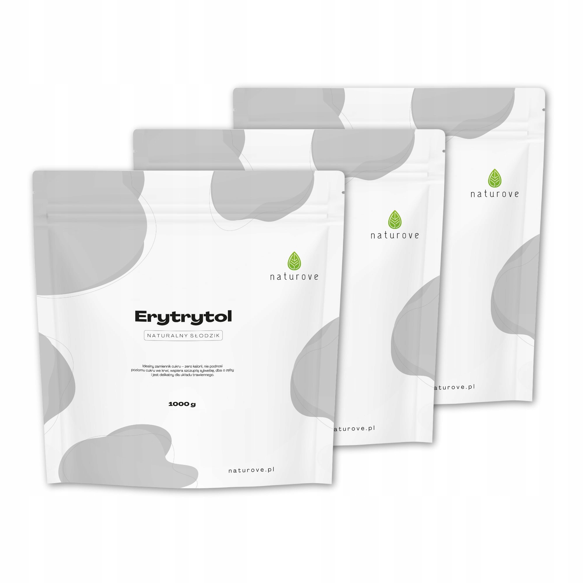 Levně Erythritol Naturove – sada 3 x 1000 g zdravého sladidla