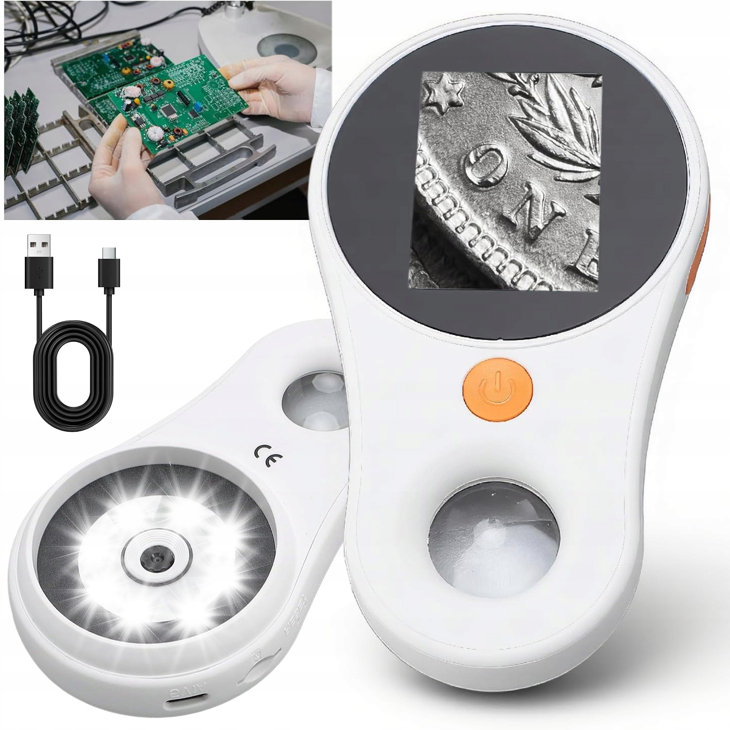 Digitální Mikroskop Endoskop Pro Děti, Mini Kamera, 2" Led Pro Výuku Zábavy