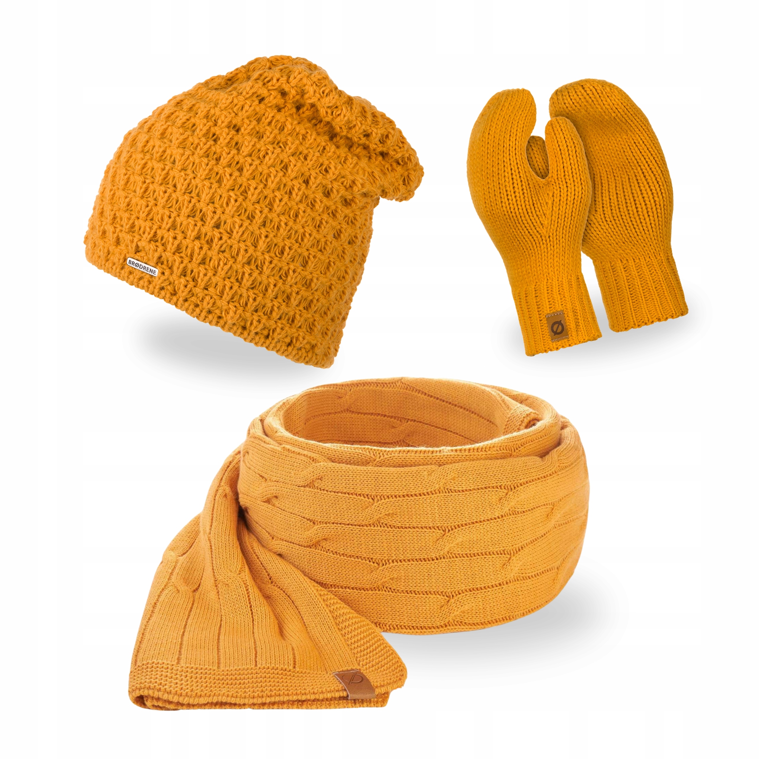 Dámský set Čepice Šmoulinka s Polarem Šála Rukavice Brodrene Medová