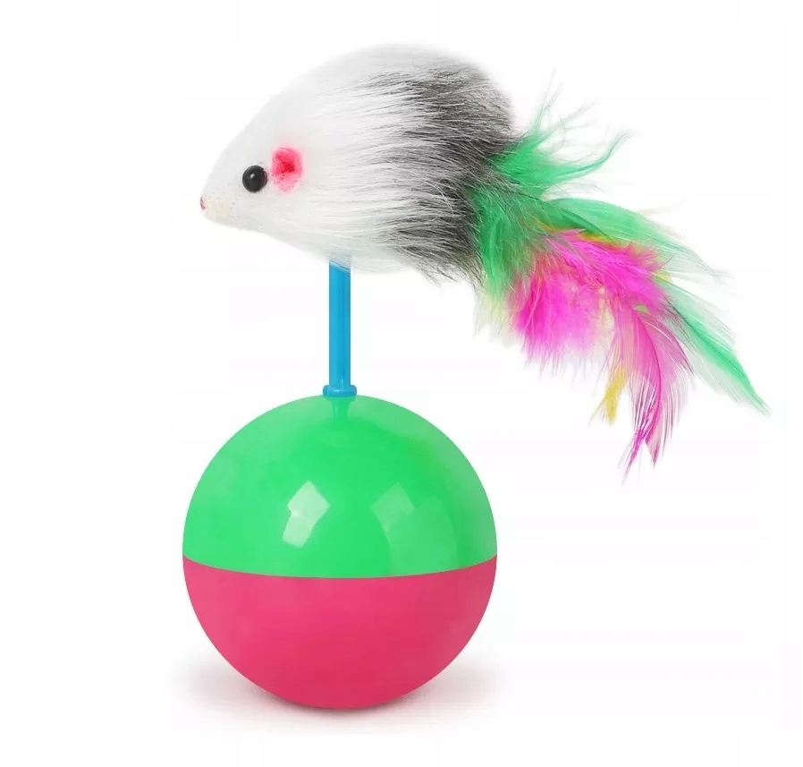 

Zabawka dla kota myszka na piłce wańka wstańka