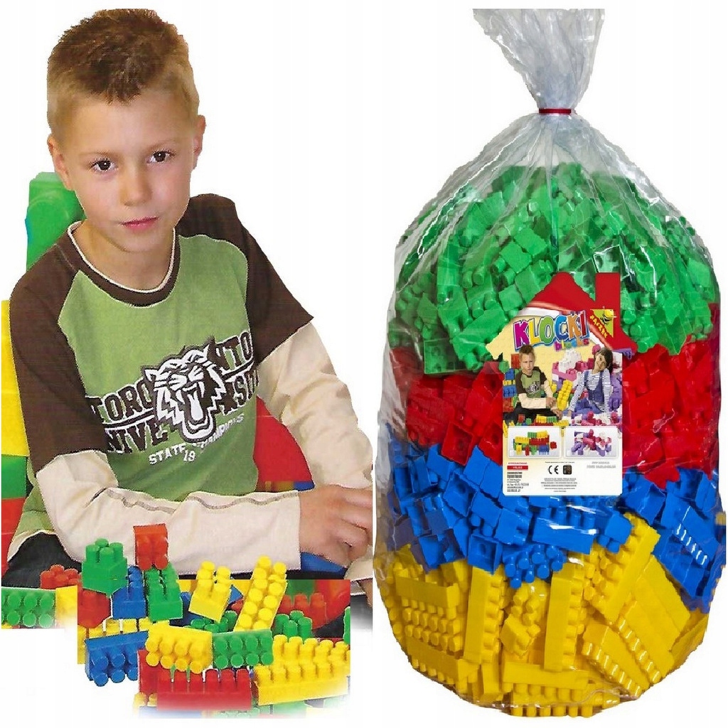 Klocki Duże Plastikowe Zestaw 960 el Konstrukcyjne 28mm