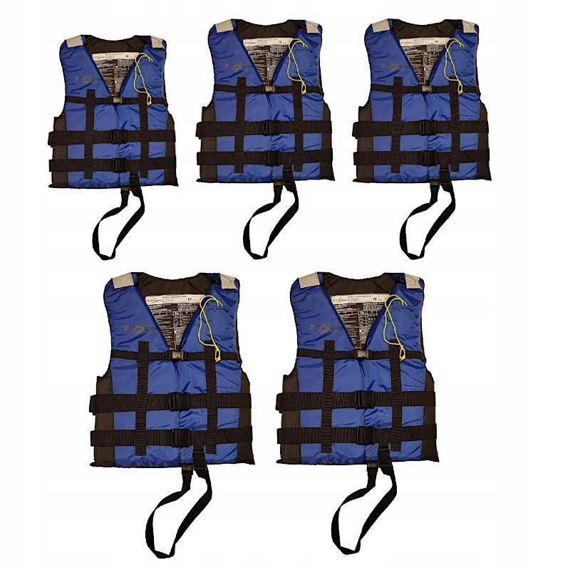 Zestaw 5x Kapok Kamizelka Asekuracyjna Wędkarska Na Kajak Łódź Łódkę Moro