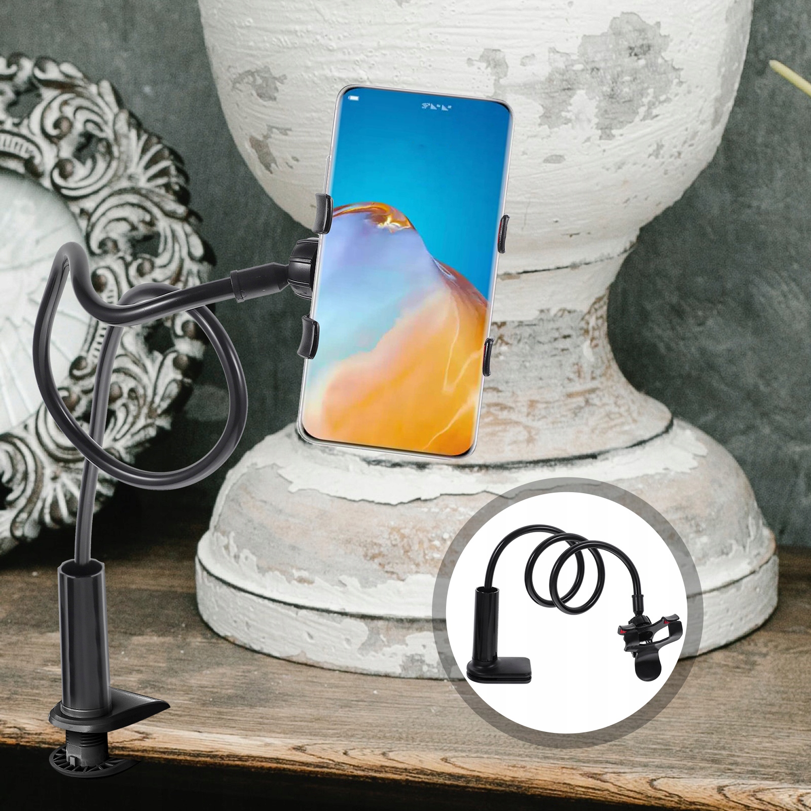 UCHWYT NA TELEFON KOMÓRKOWY STOJAK NA KLIP DO SMARTFONA Marka bez marki