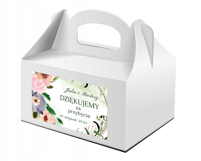 

Etykietki na ciasta z podziękowaniami 80 szt 9x6cm