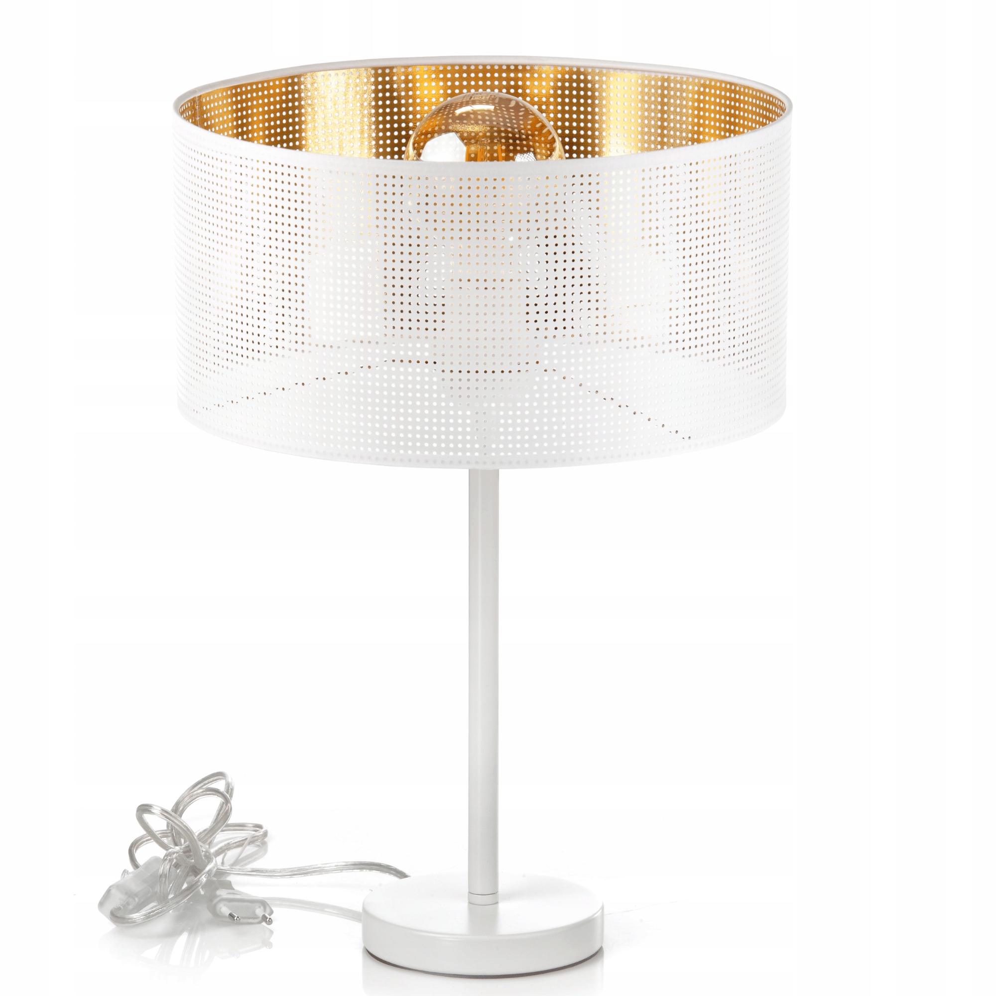 Noční Lampa Se Stínítkem A Kancelářskou Dírou 30 CM Led Zlatá Vysoká