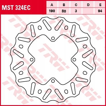 Trw Lucas Zadný Brzdový Kotúč Honda Cr 80 92-02, Cr 85 03-08, Crf 150 07-19