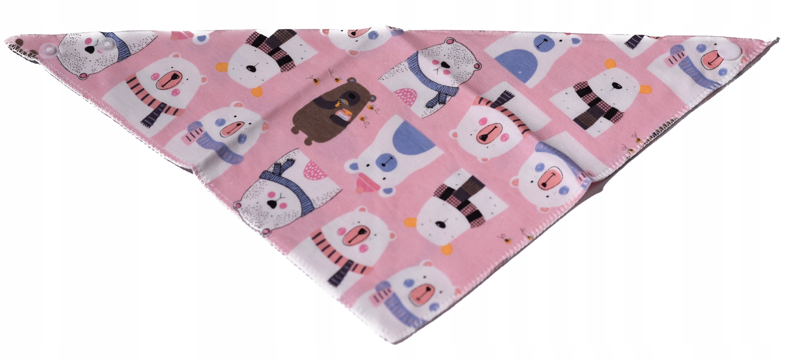 Śliniak Bawełna Apaszka Chusta Różowy Miś Dzieci Rodzaj materiałowy