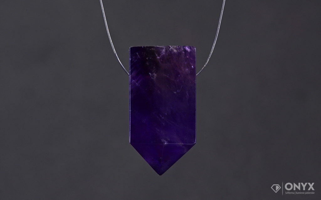 Ametyst vrtaný fazetovaný křišťál 20x10 mm