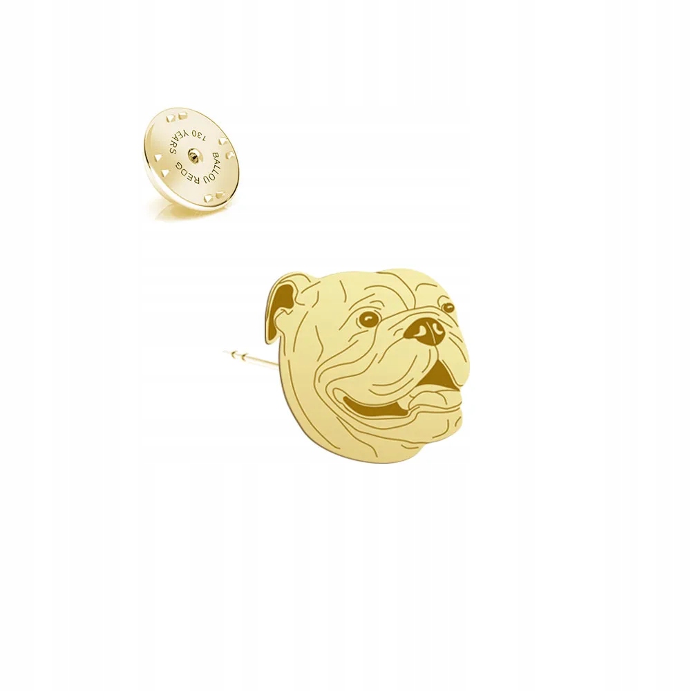 Odznak s anglickým buldočkem se psem 925 Šperky Dárek Dedikace Bonus