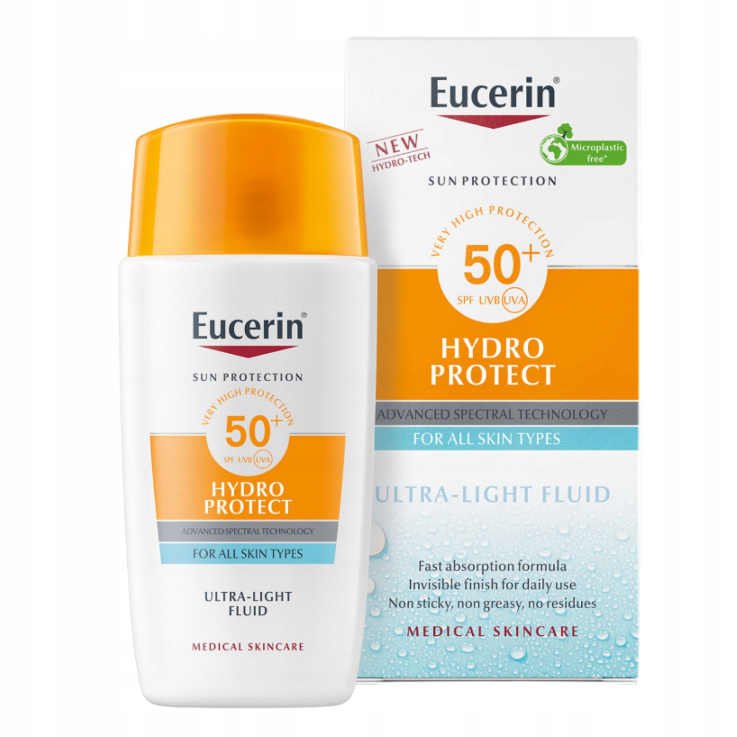 Eucerin Sun Protection Lekki krem fluid filtr Spf 50+ nawilżający 50 ml