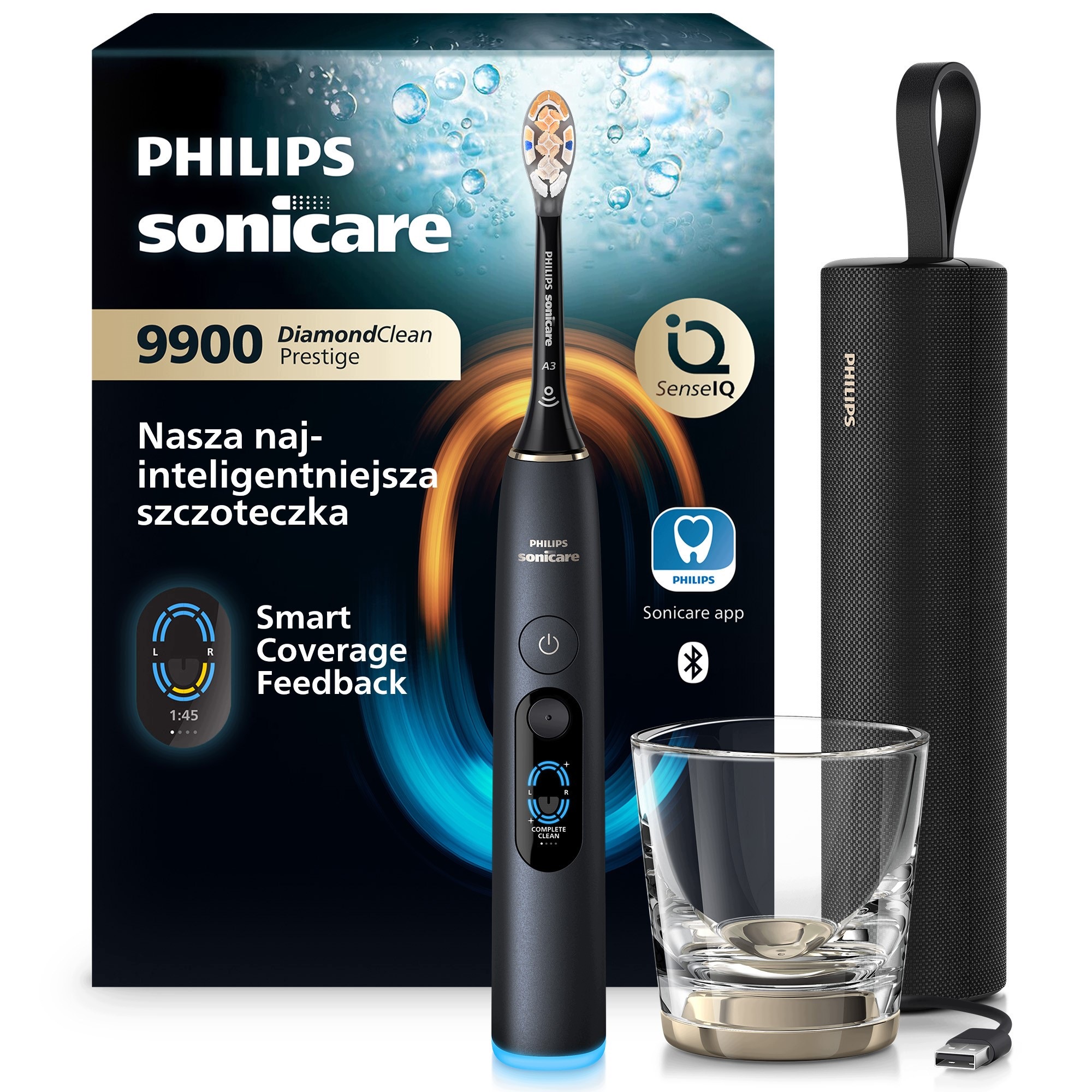 Szczoteczka soniczna Philips Sonicare DiamondClean 9900 Prestige HX9813/92
