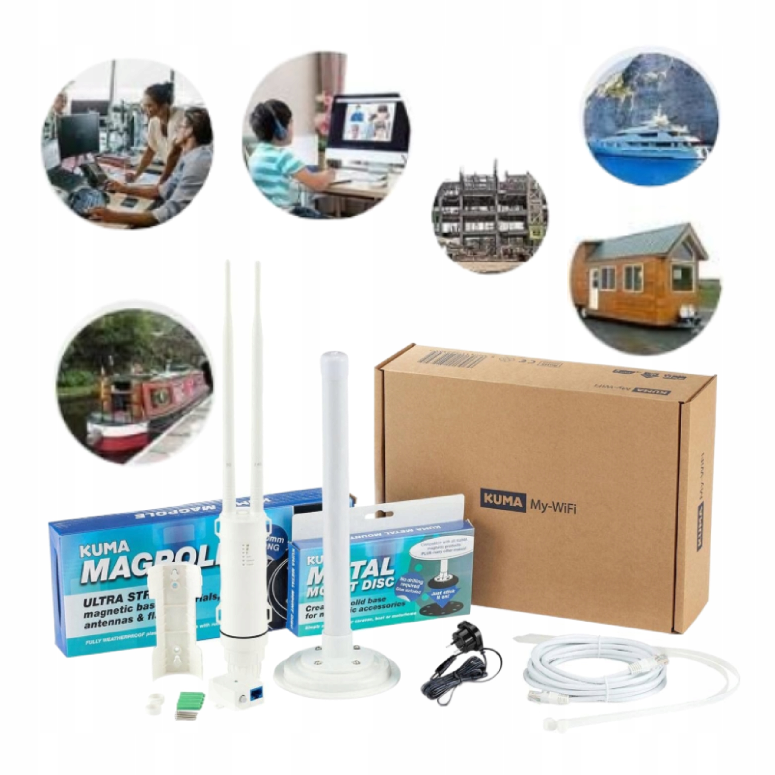 Router z Antena Zewnetrzna Zestaw Internet Mobilny Internetowy WiFi Sygnal