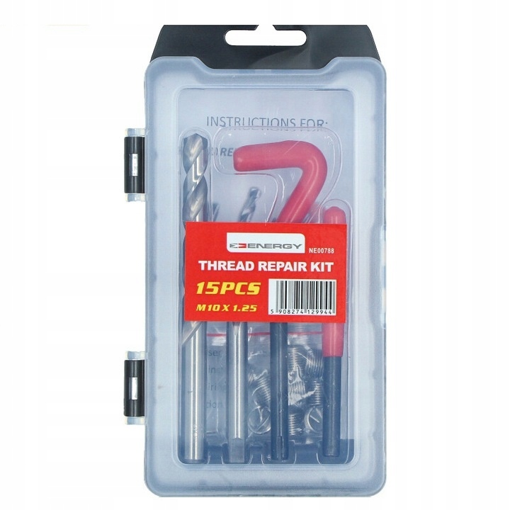 

Zestaw Do Naprawy Gwintów Gwintu M10x1.25 15szt