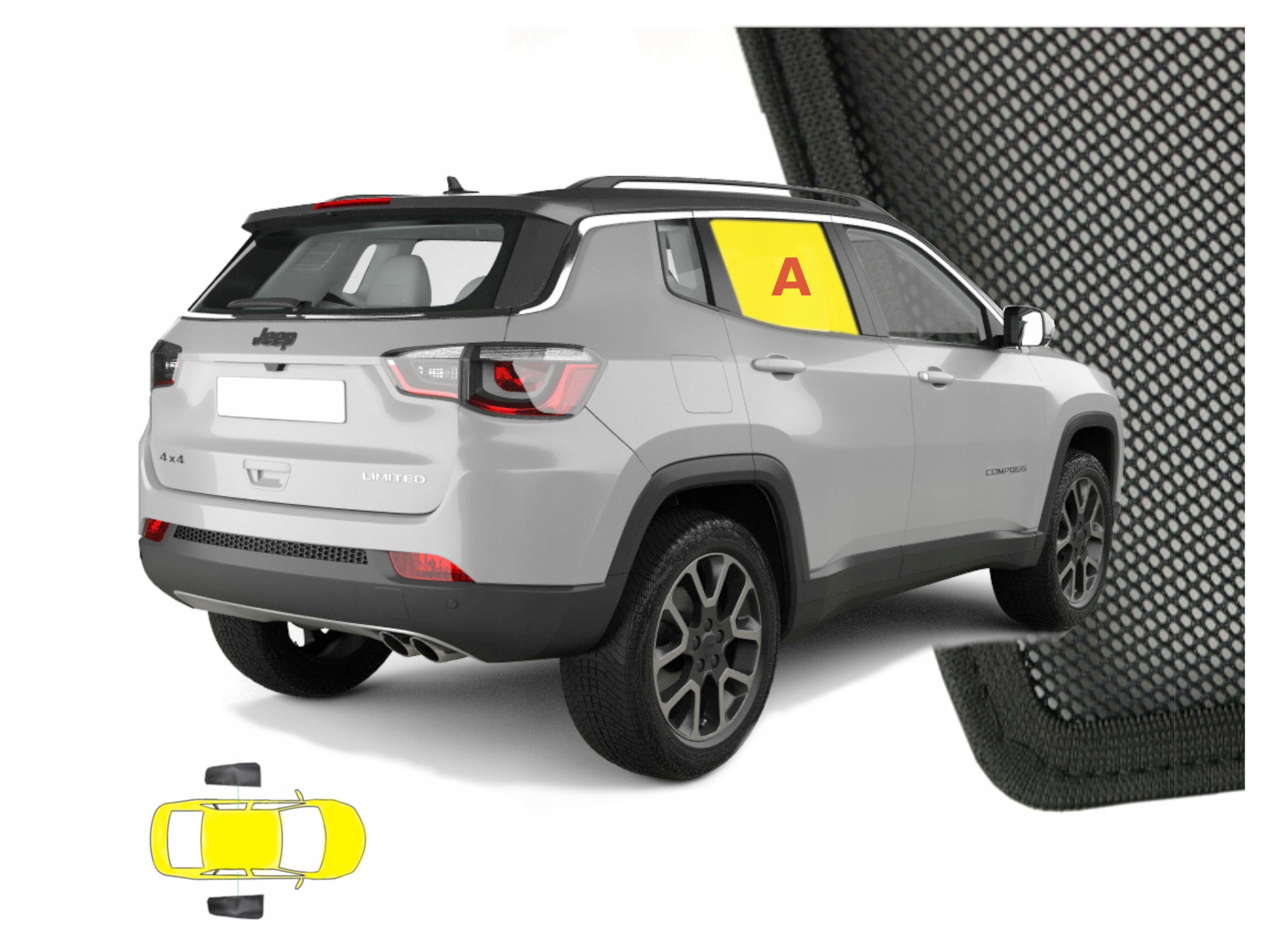 

Osłonki zasłony przeciwsłoneczne Jeep Compass II 2